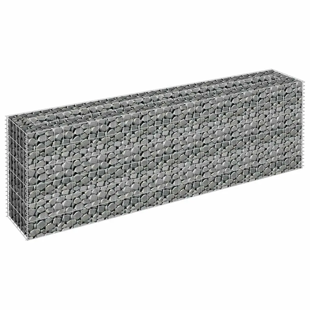 Raised Garden Bed Galvanised Steel Silver 180x30x60cm Mesh Grid Planter