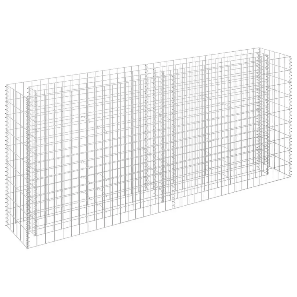 Gabion Raised Bed Galvanised Steel Garden Planter 180x30x90cm
