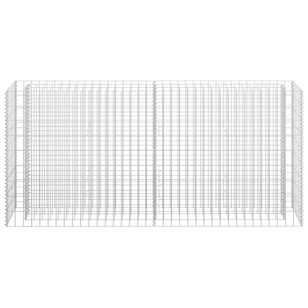 Gabion Raised Bed Galvanised Steel Garden Planter 180x30x90cm