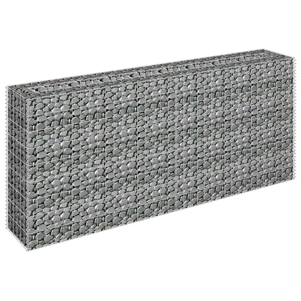Gabion Raised Bed Galvanised Steel Garden Planter 180x30x90cm
