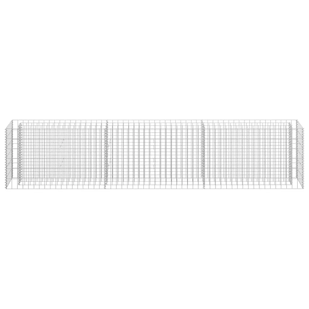 Gabion Planter Raised Garden Bed Silver Steel Wire Mesh 270 x 30 x 60 cm