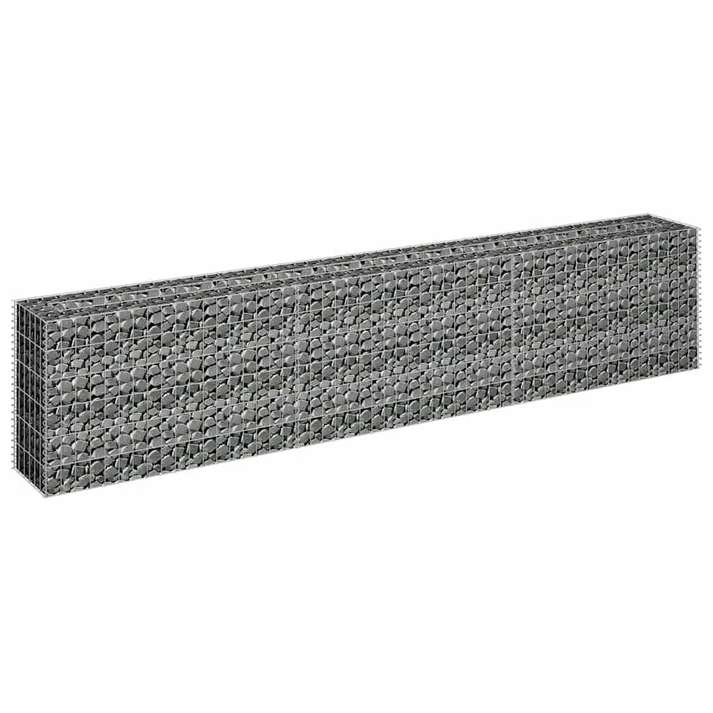 Gabion Planter Raised Garden Bed Silver Steel Wire Mesh 270 x 30 x 60 cm
