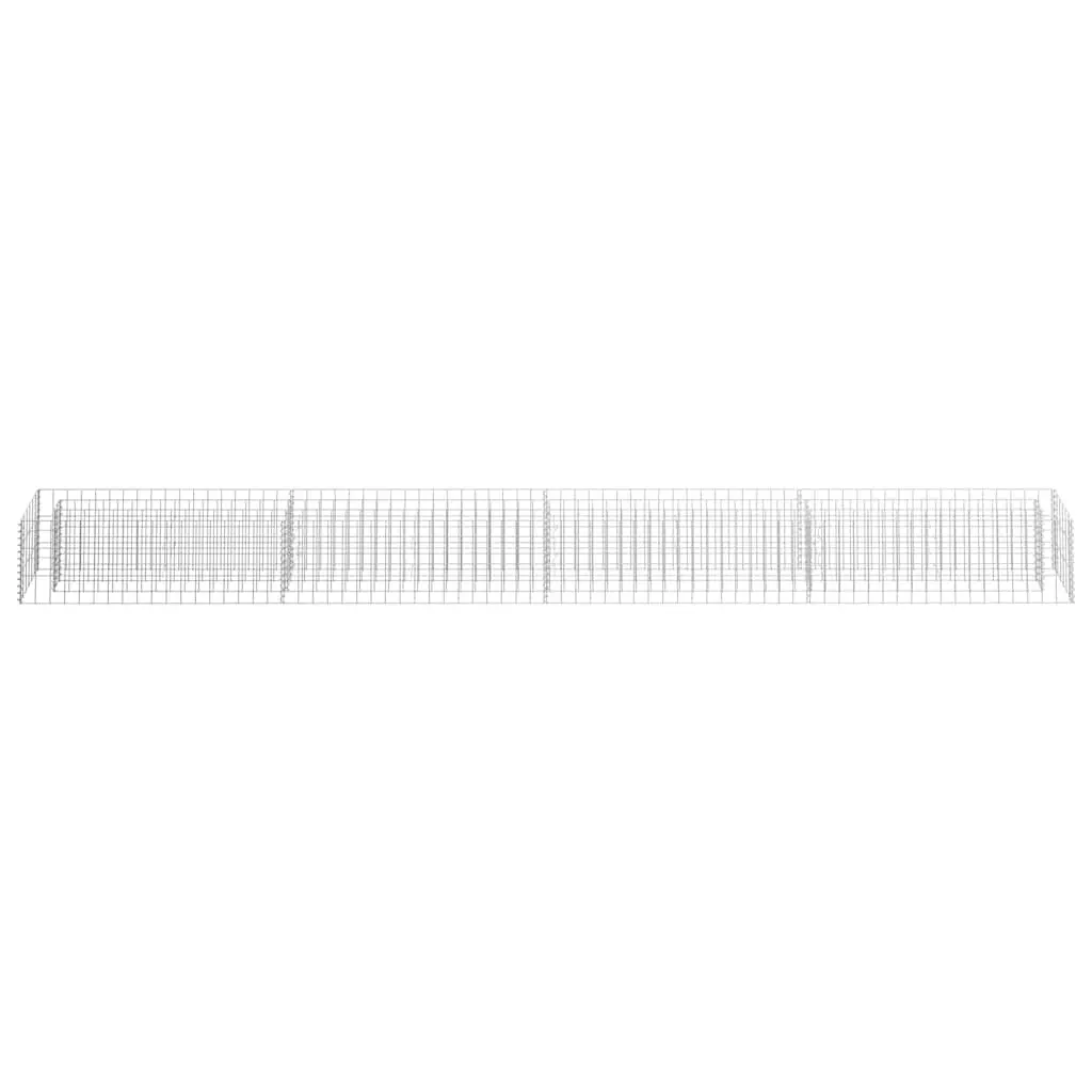Gabion Raised Garden Bed Planter Box Galvanised Steel 360x30x30 cm