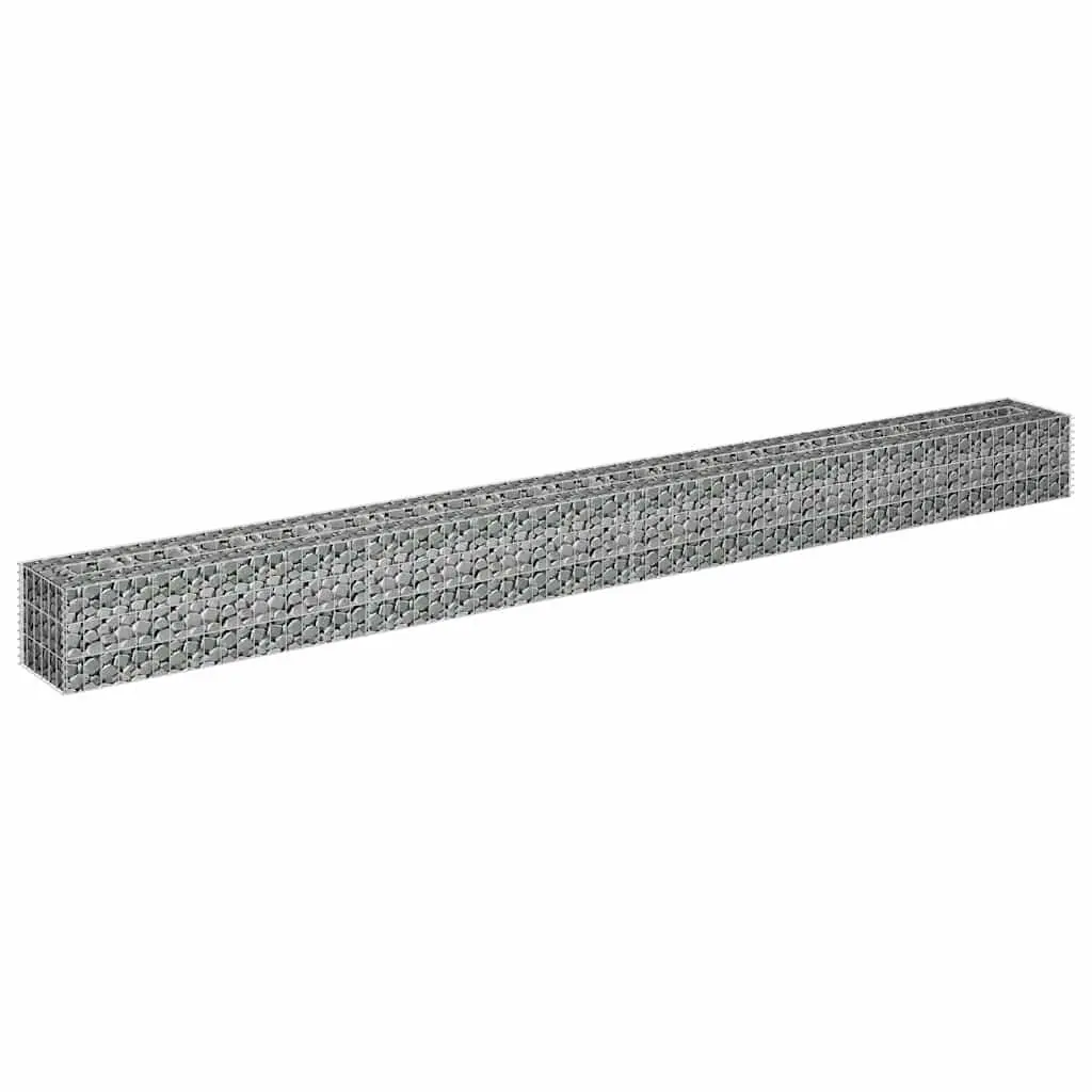 Gabion Raised Garden Bed Planter Box Galvanised Steel 360x30x30 cm