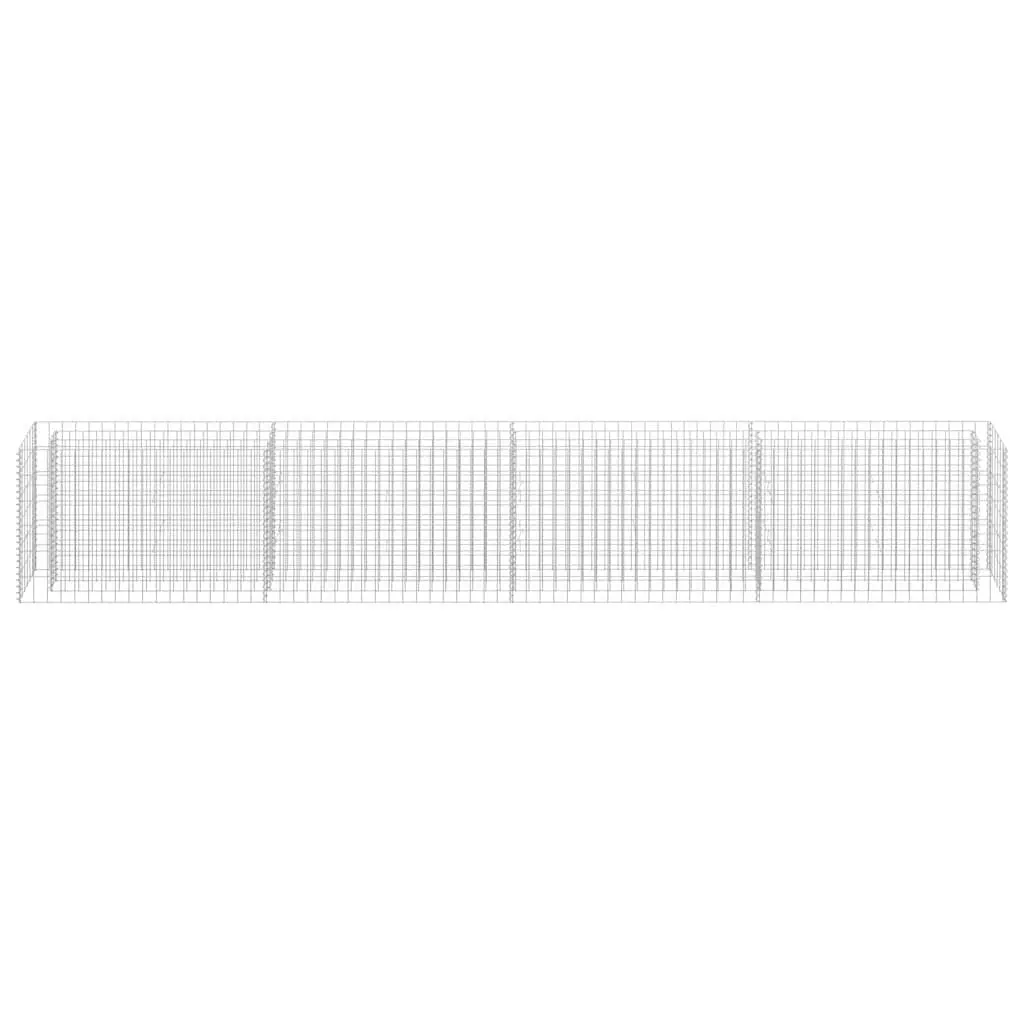 Gabion Raised Garden Bed Planter Galvanised Steel 360x30x60 cm
