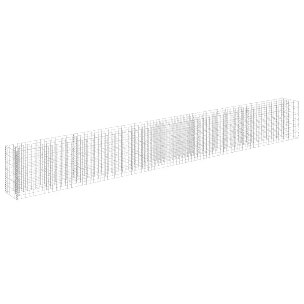 Gabion Raised Bed Galvanised Steel Garden Planter 450x30x60cm