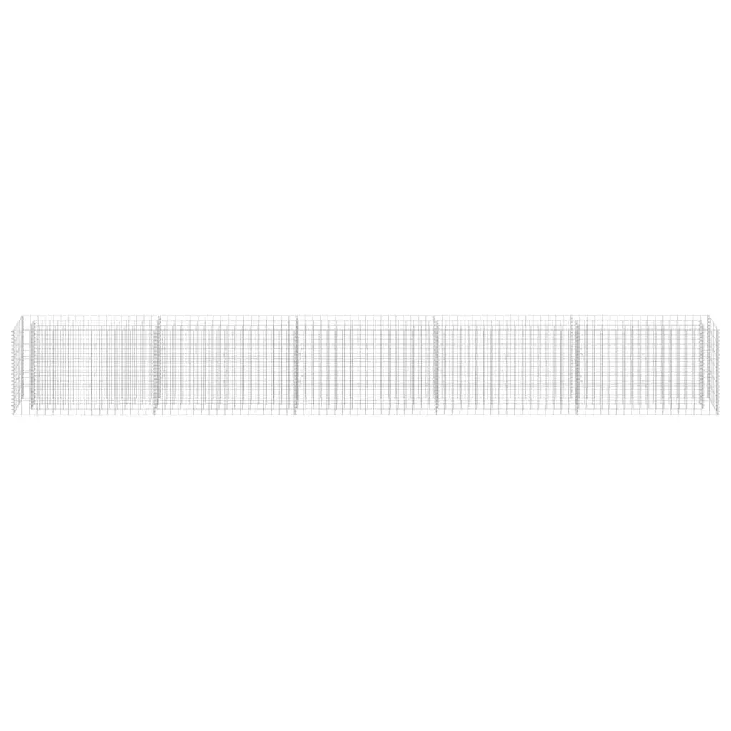 Gabion Raised Bed Galvanised Steel Garden Planter 450x30x60cm