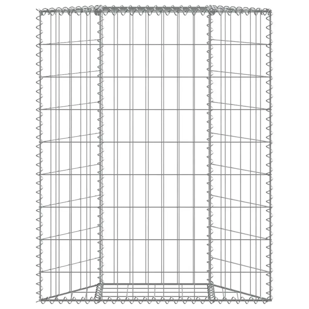 Gabion Raised Bed Trapezium Shape Galvanised Steel 100 x 20 x 100 cm