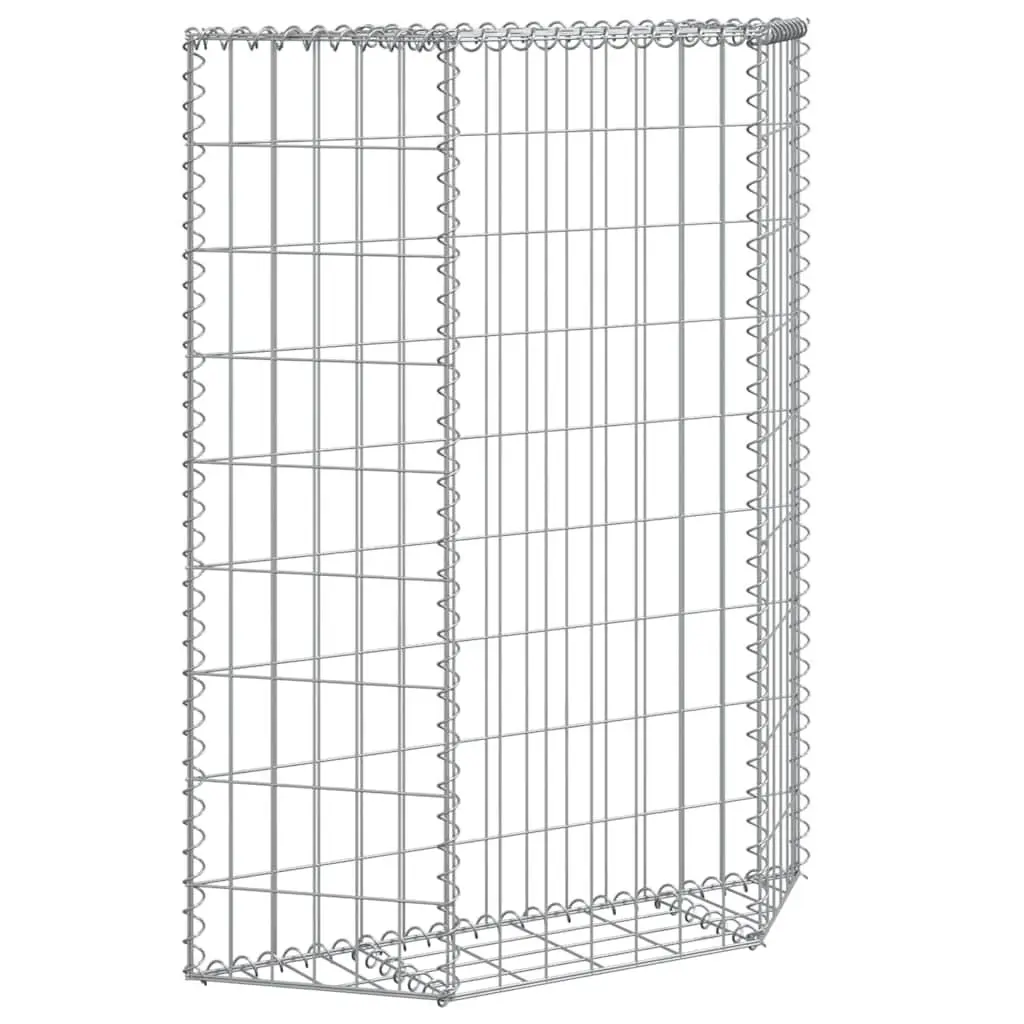 Gabion Raised Bed Trapezium Shape Galvanised Steel 100 x 20 x 100 cm