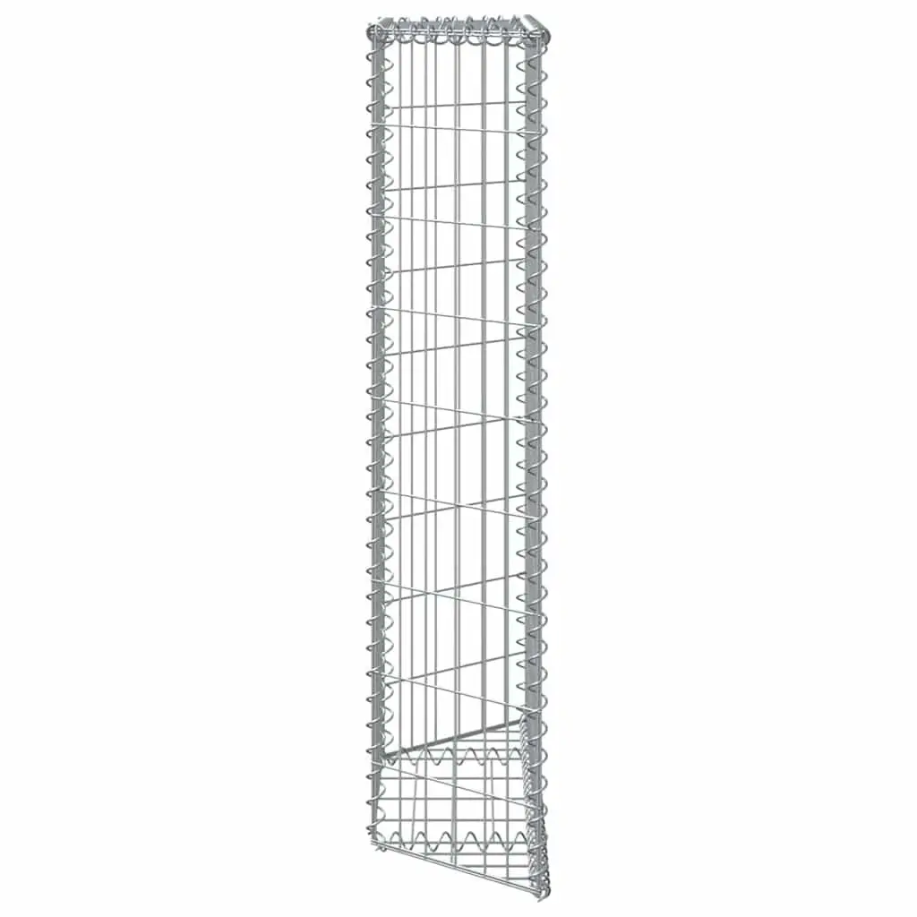 Gabion Raised Bed Trapezium Shape Galvanised Steel 100 x 20 x 100 cm