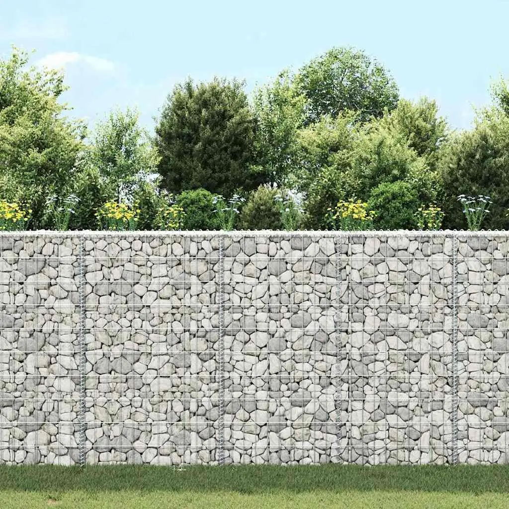 Gabion Raised Bed Trapezium Shape Galvanised Steel 100 x 20 x 100 cm Outdoor Garden Planter