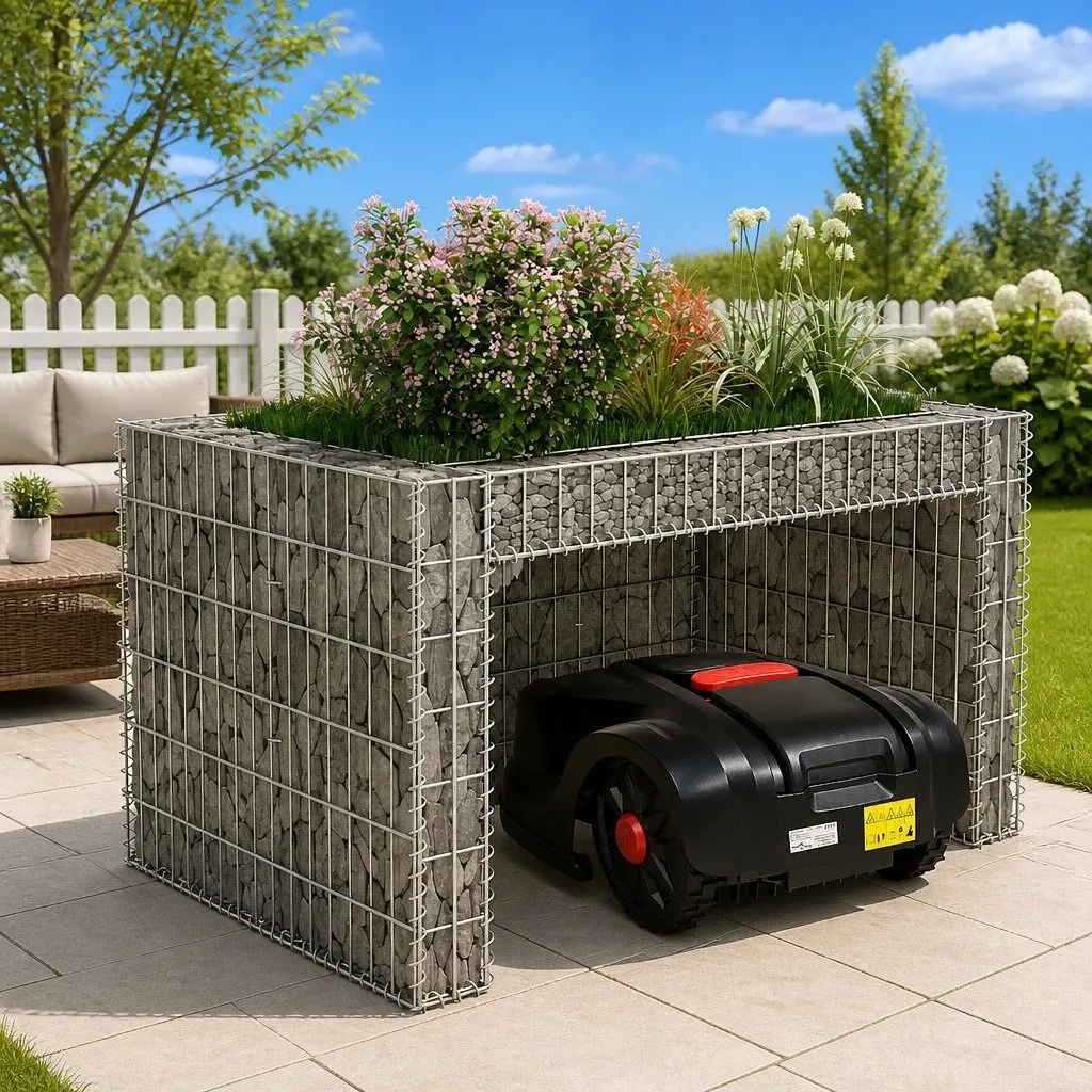 Lawn Mower Garage for Storage and Planting