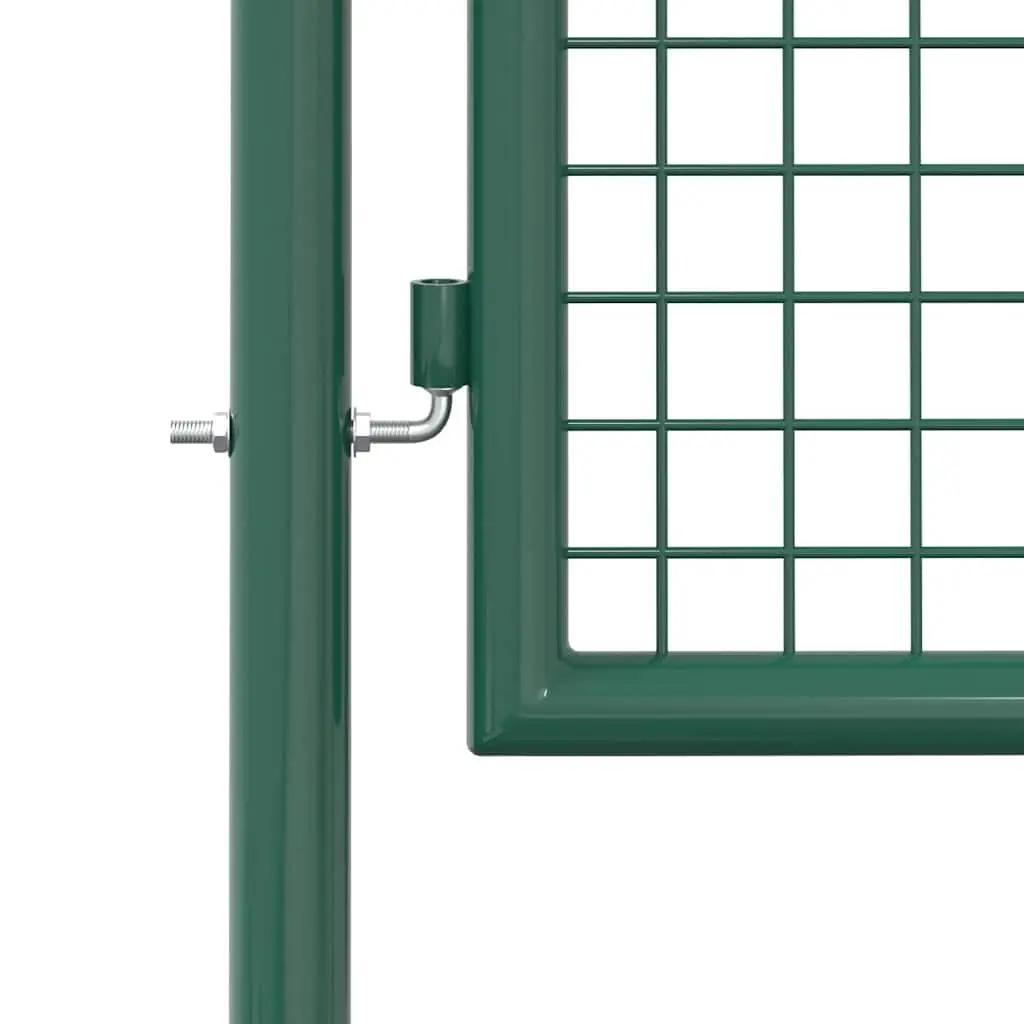 Heavy Duty Steel Garden Gate Green 100x125cm Durable Entryway Barrier