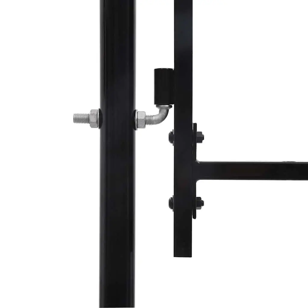 Double Door Fence Gate Spear Top Black Garden Barrier Privacy Screen 400x249.5cm