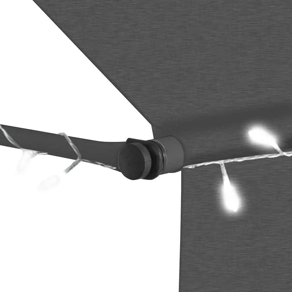Manual Retractable Awning with Solar LED Lights 250cm