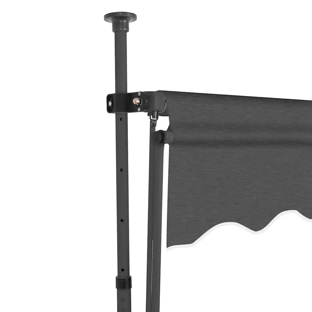 Retractable Awning Manual 300cm with LED for Garden Balcony Terrace Window