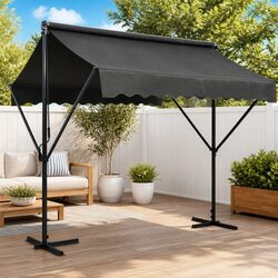 Free Standing Awning 300x300 cm Anthracite Outdoor Garden Patio Sunshade