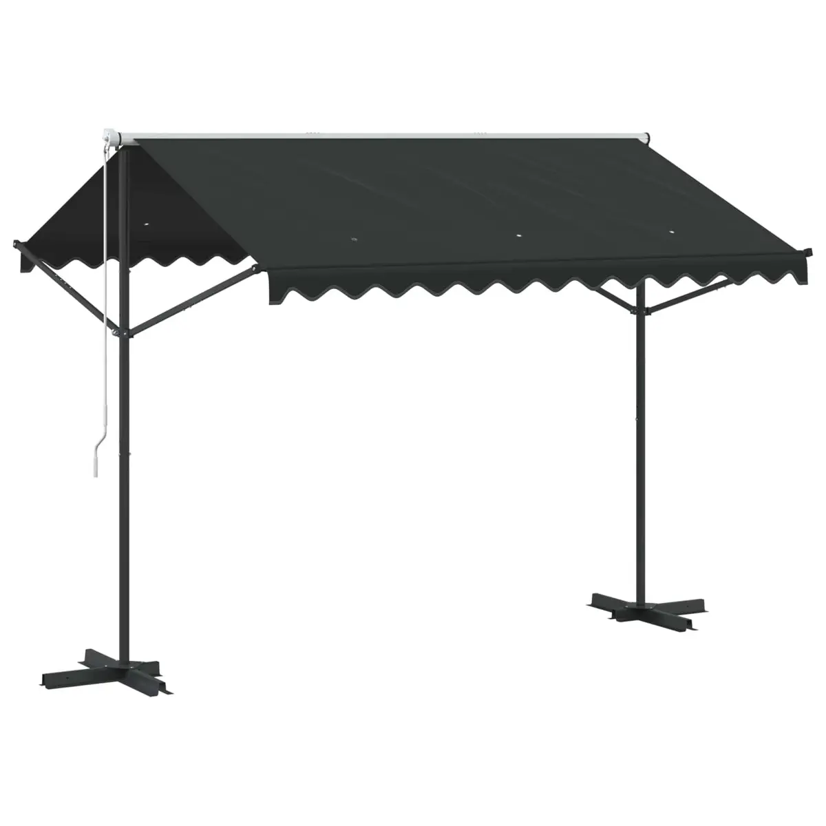 Free Standing Awning Double-Sided 300x300 cm Anthracite Outdoor Garden Patio Sunshade