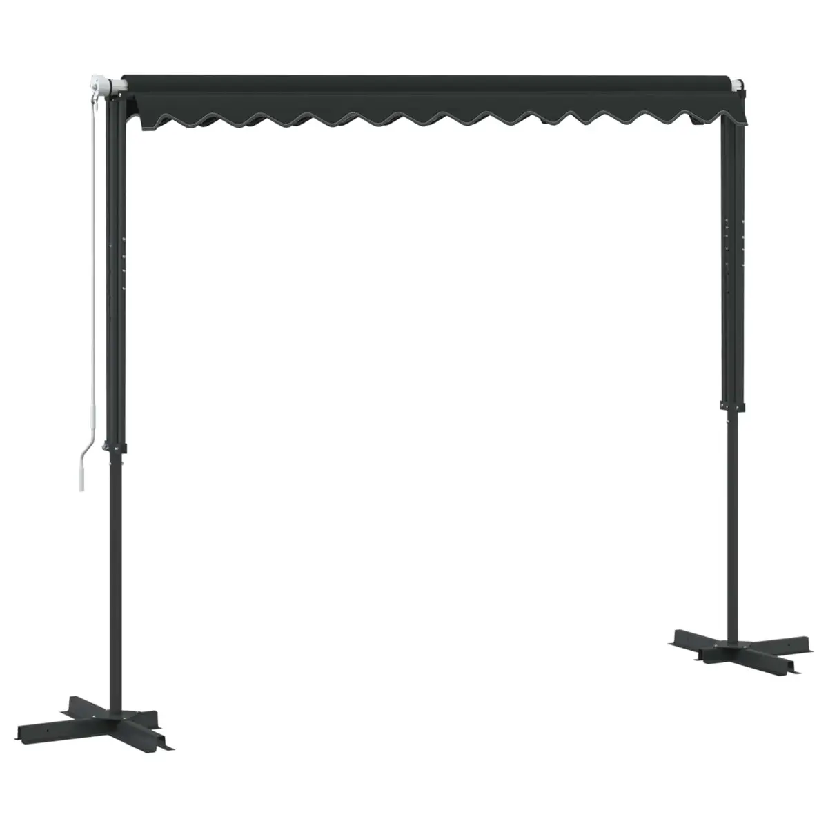 Free Standing Awning Double-Sided 300x300 cm Anthracite Outdoor Garden Patio Sunshade