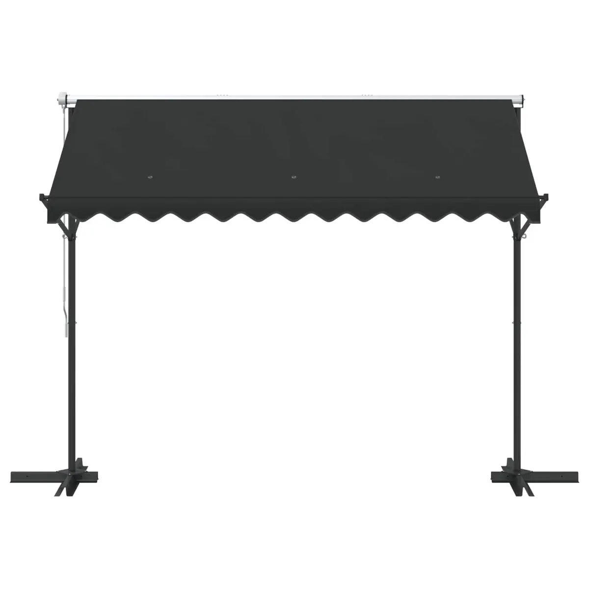 Free Standing Awning Double-Sided 300x300 cm Anthracite Outdoor Garden Patio Sunshade