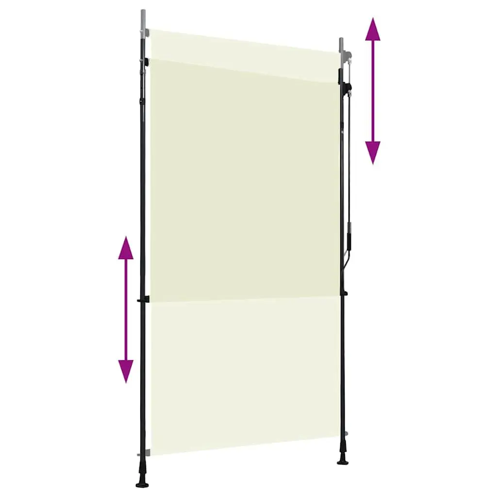Outdoor Roller Blind Hand Crank Operated 120x270cm Fade Resistant Fabric