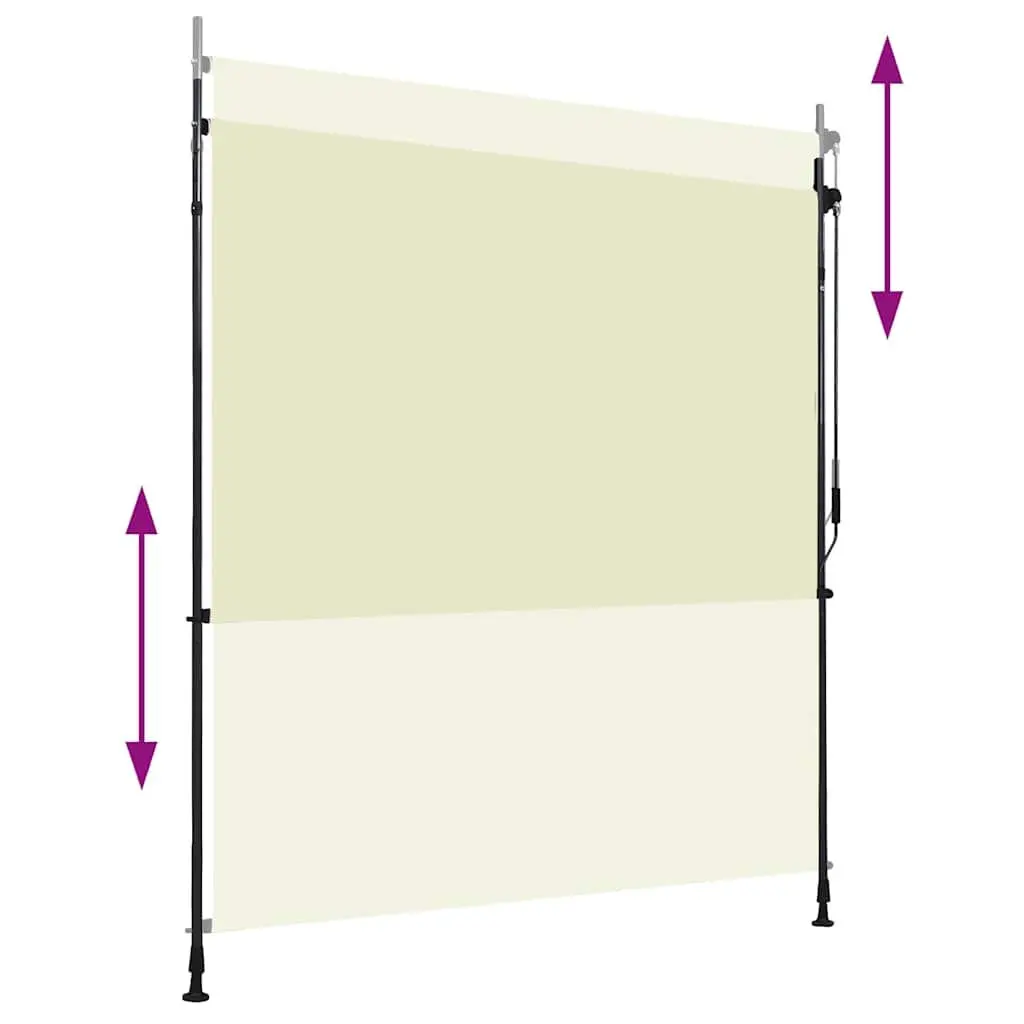 Outdoor Roller Blind Hand Crank 200x270cm Cream