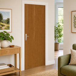 Self-Adhesive Door Film Wood-Look 210x90cm Light Oak PVC Decor Upgrade