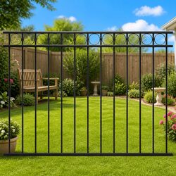 Your Friendly Black Steel Fence Panel 1.7x1.2m Solution
