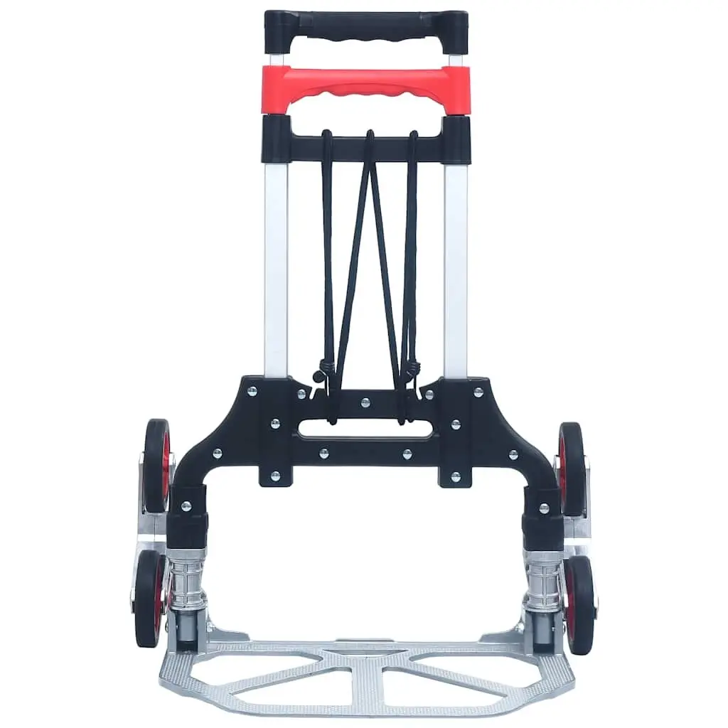 Foldable Stair Climbing Cart Portable Hand Trolley Aluminium Three Wheel 70kg Capacity