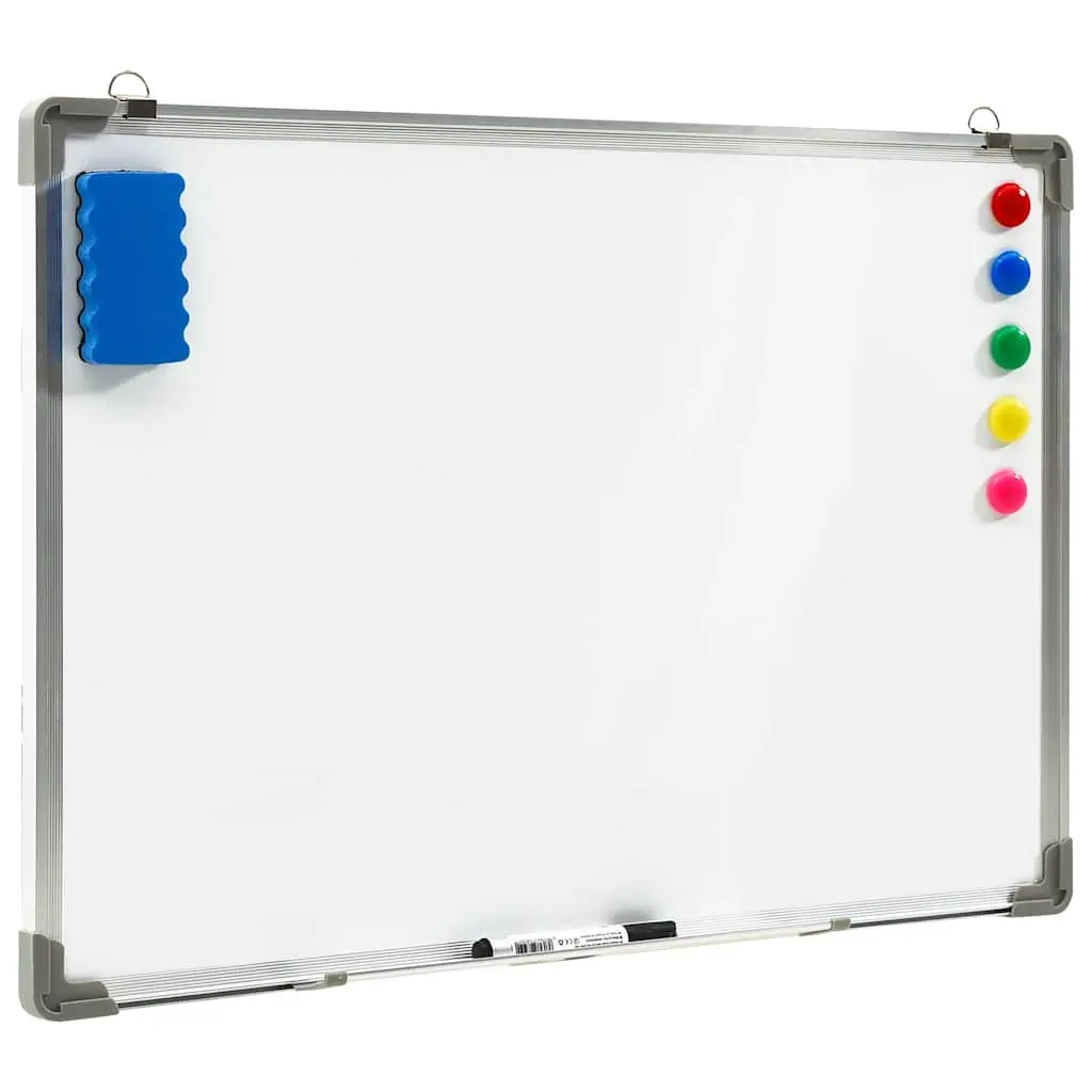 Magnetic Dry Erase Whiteboard Wall Mounted Office Home 70x50cm White Steel Board