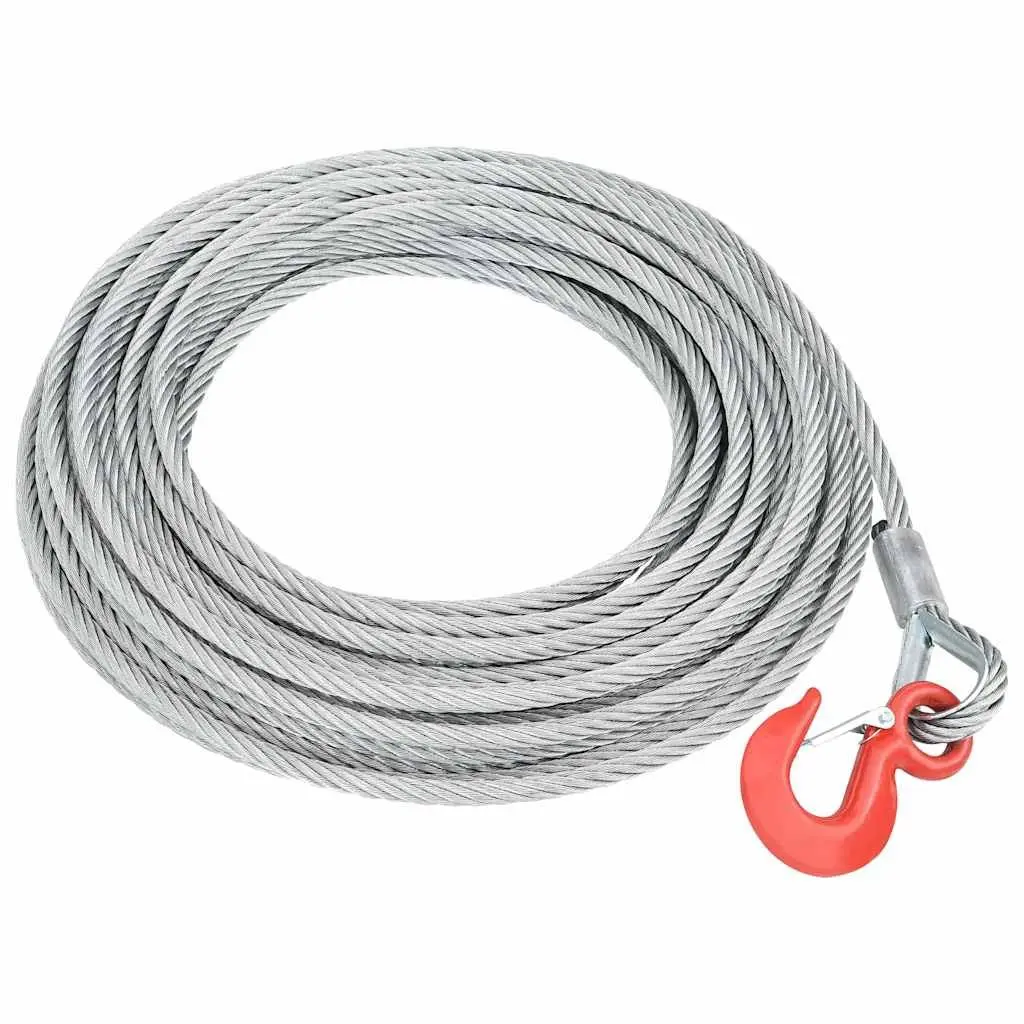 Wire Rope Hoist Winch Manual Pulling Traction Tool 1600 kg 20 m Steel Rope