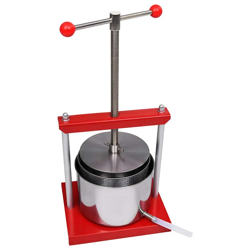 Fruit Press Manual 6L Black Stainless Steel Rotary Handle Juicer