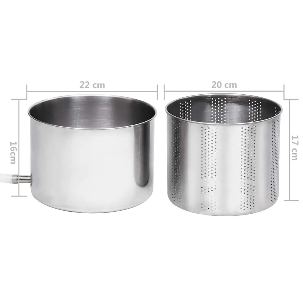 Fruit Press Manual 6L Black Stainless Steel Rotary Handle Juicer