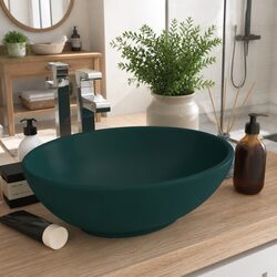 Your Perfect Green Oval Wash Basin 40x33cm