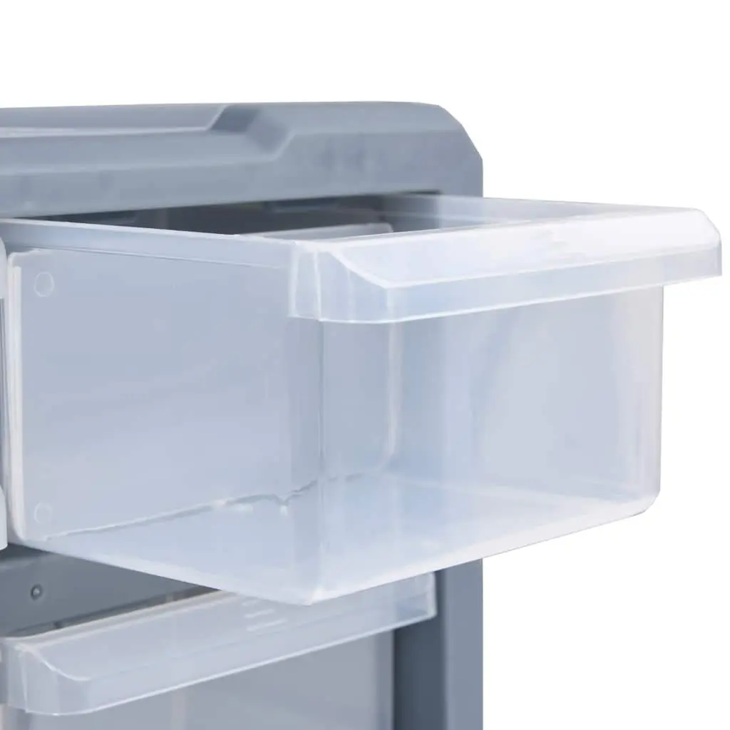 60 Drawer Tool Organiser Multi-Drawer Storage Box Grey 38 x 16 x 47.5 cm