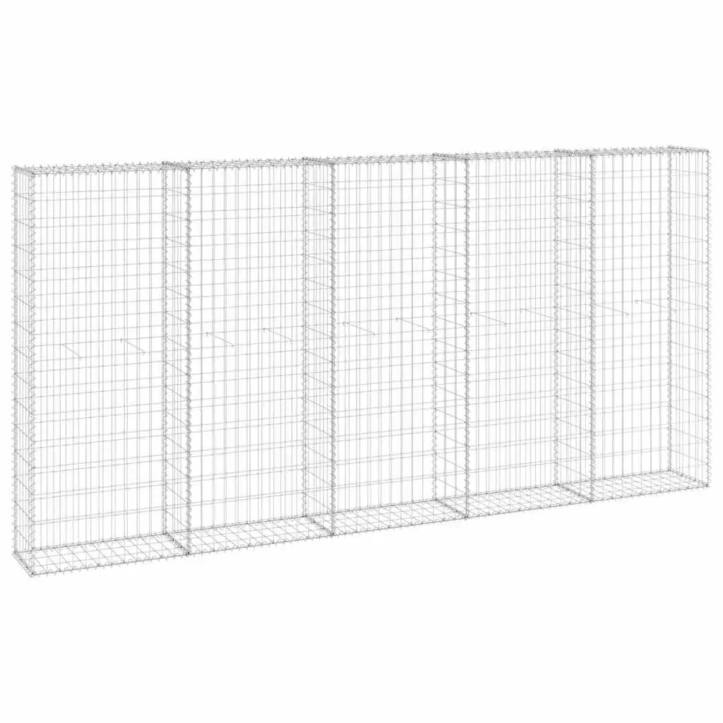 Galvanised Steel Gabion Panel Retaining Wall Structure 300x30x150cm Silver