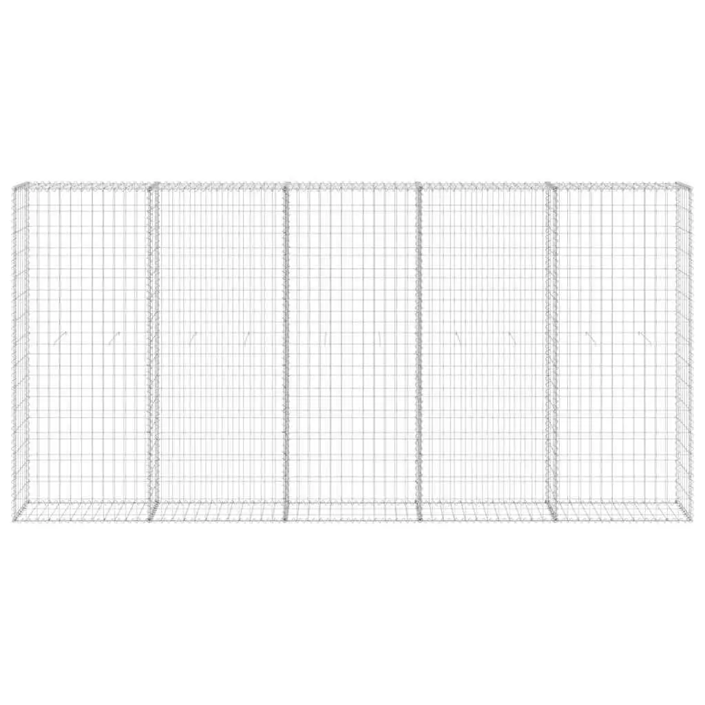 Galvanised Steel Gabion Panel Retaining Wall Structure 300x30x150cm Silver