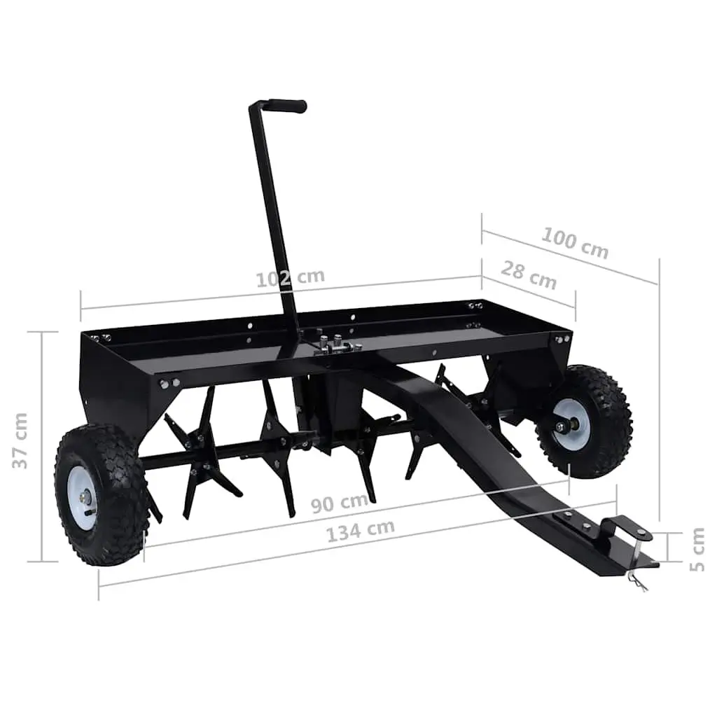 Lawn Aerator Ride-on Mower 102cm Roller Aeration Soil Loosening Garden Tool