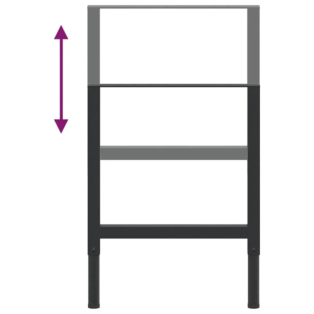 Adjustable Work Bench Frames Metal 55x69-95.5 cm Black 2 Piece