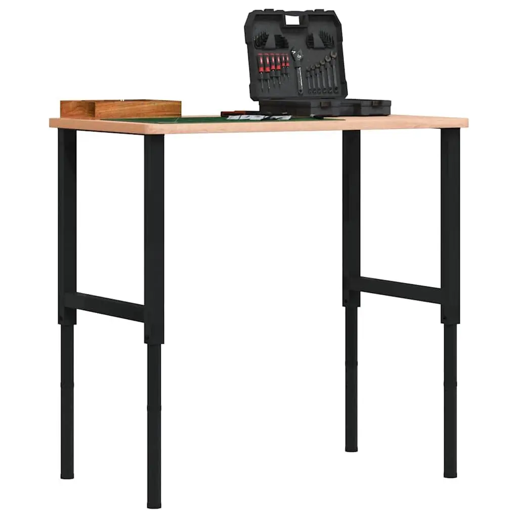 Adjustable Work Bench Frames Metal 55x69-95.5 cm Black 2 Piece