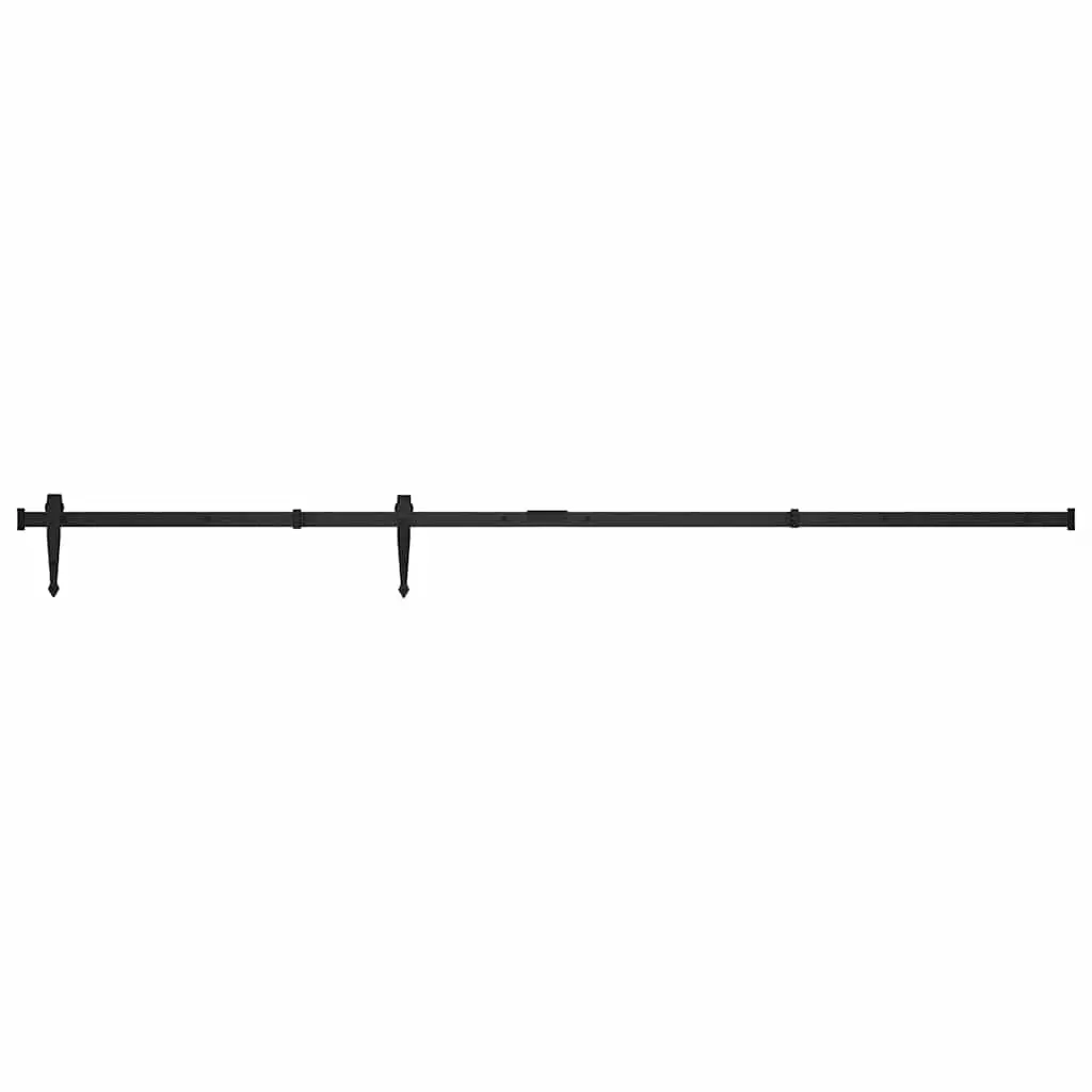 Mini Sliding Cabinet Door Kit Track Rail System Black 183cm