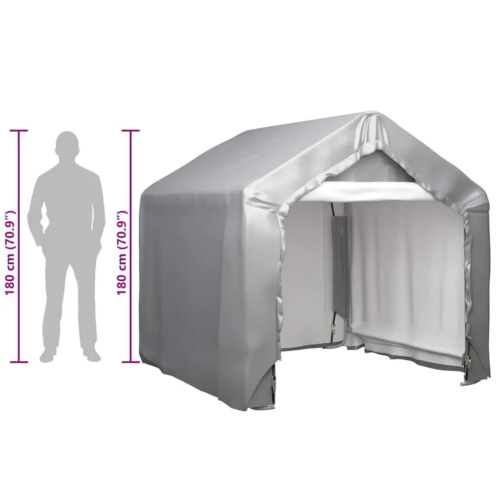 Storage Tent Grey 180x180 cm Waterproof UV-resistant Galvanised Steel Frame