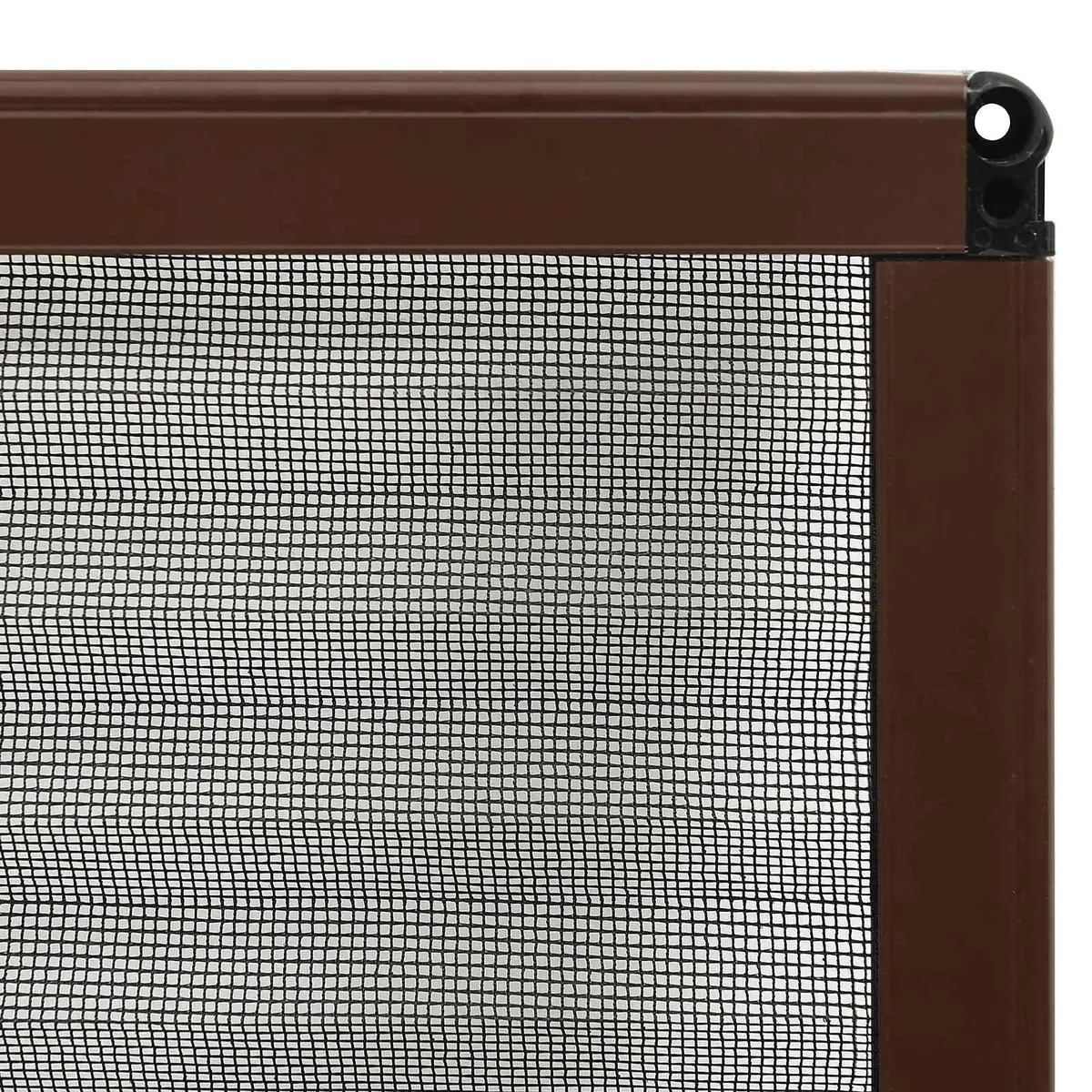 Plisse Insect Screen Aluminium Frame Brown 80x100cm