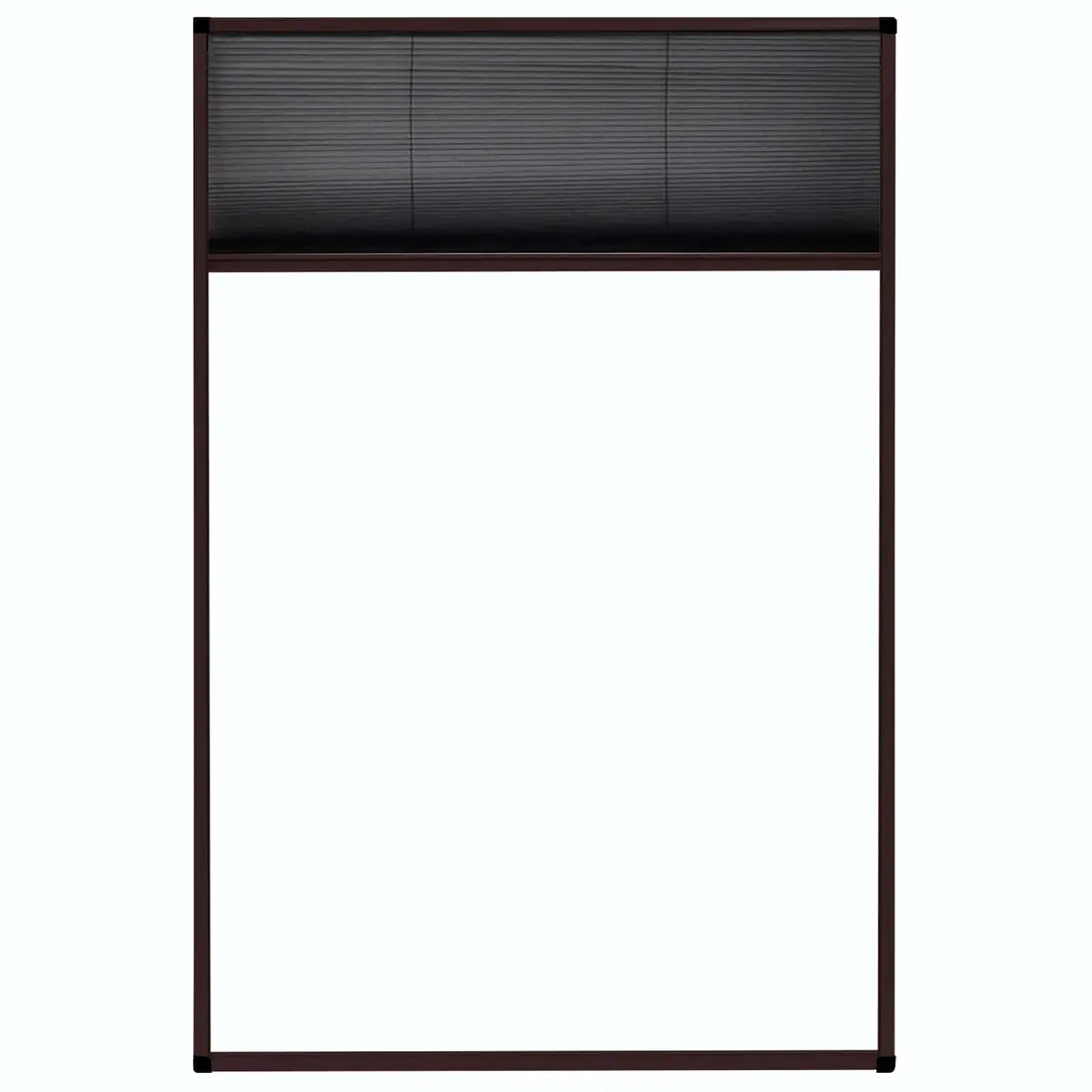 Aluminium Frame Brown Plisse Insect Screen Mesh 80x120cm