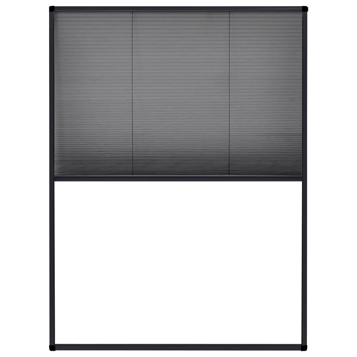 Plisse Insect Screen Aluminium Frame Anthracite 60x80cm Mesh