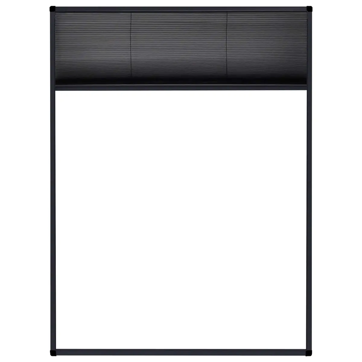Plisse Insect Screen Aluminium Frame Anthracite 60x80cm Mesh