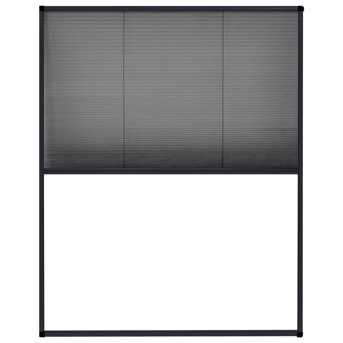 Plisse Insect Screen Aluminium Frame Anthracite 80x100cm
