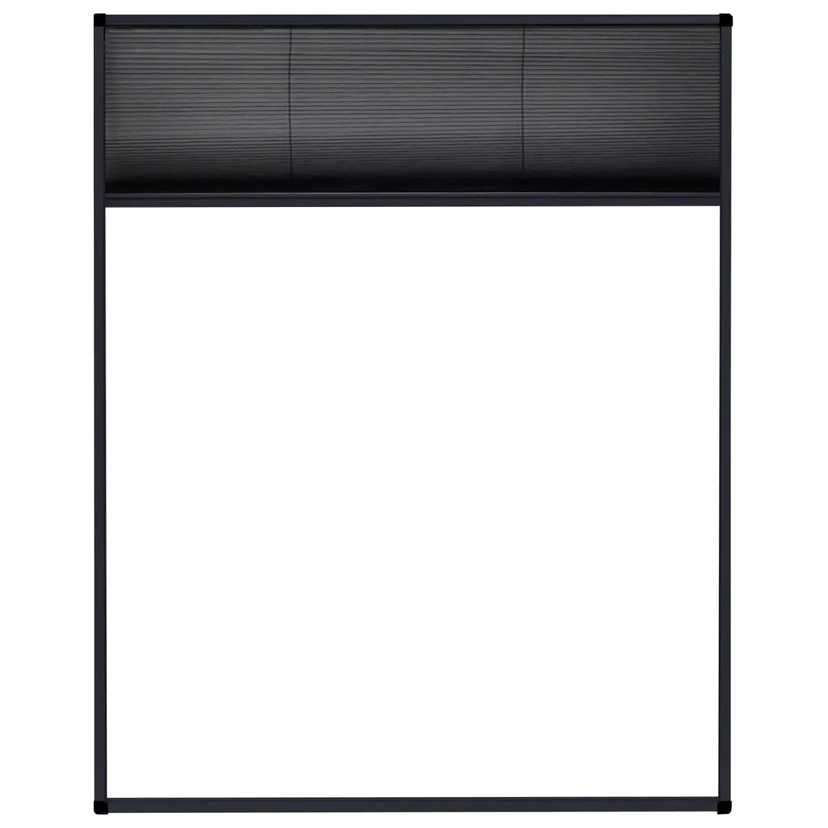 Plisse Insect Screen Aluminium Frame Anthracite 80x100cm