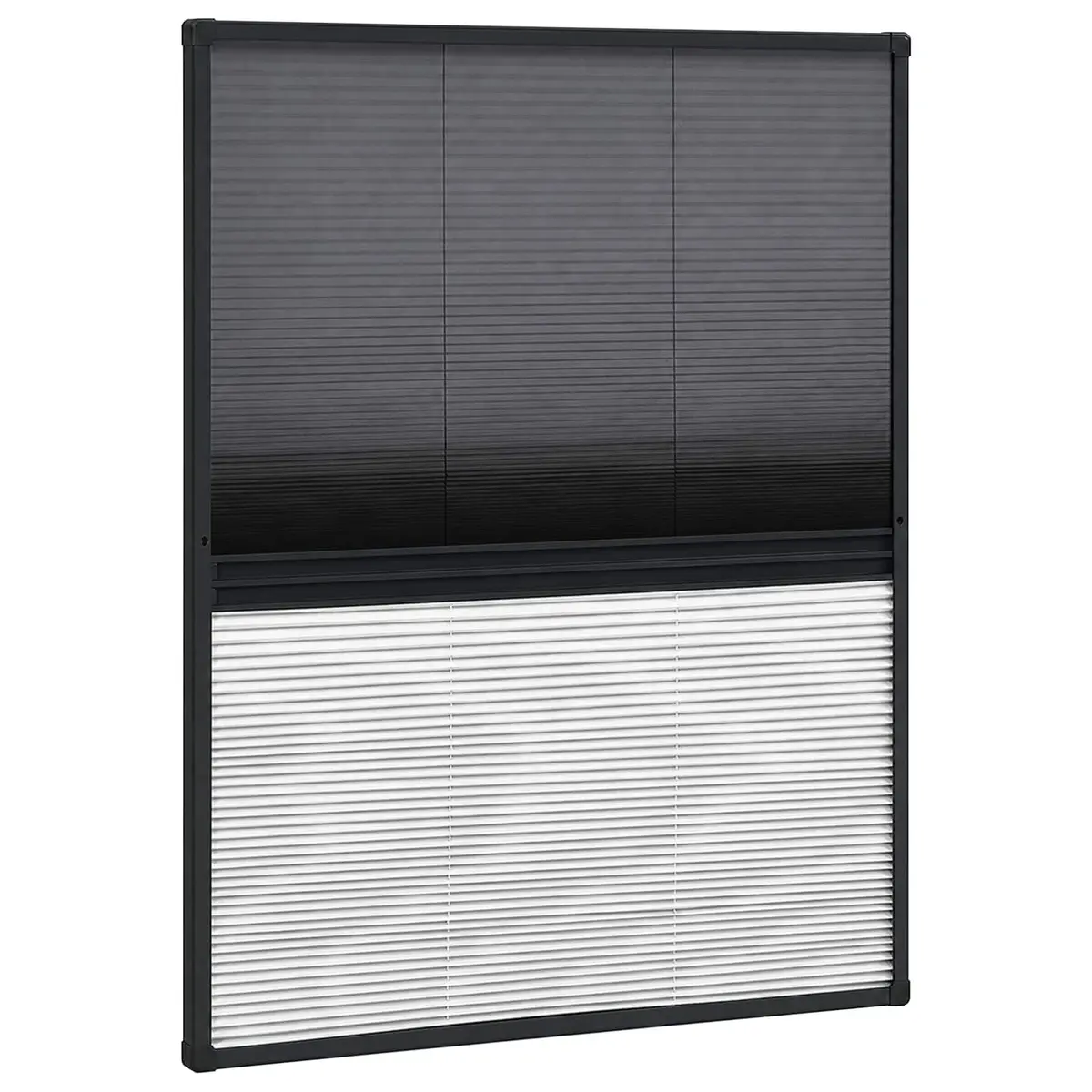 Insect Screen Window Plisse Fine Mesh 80x100cm Aluminium Frame Anthracite