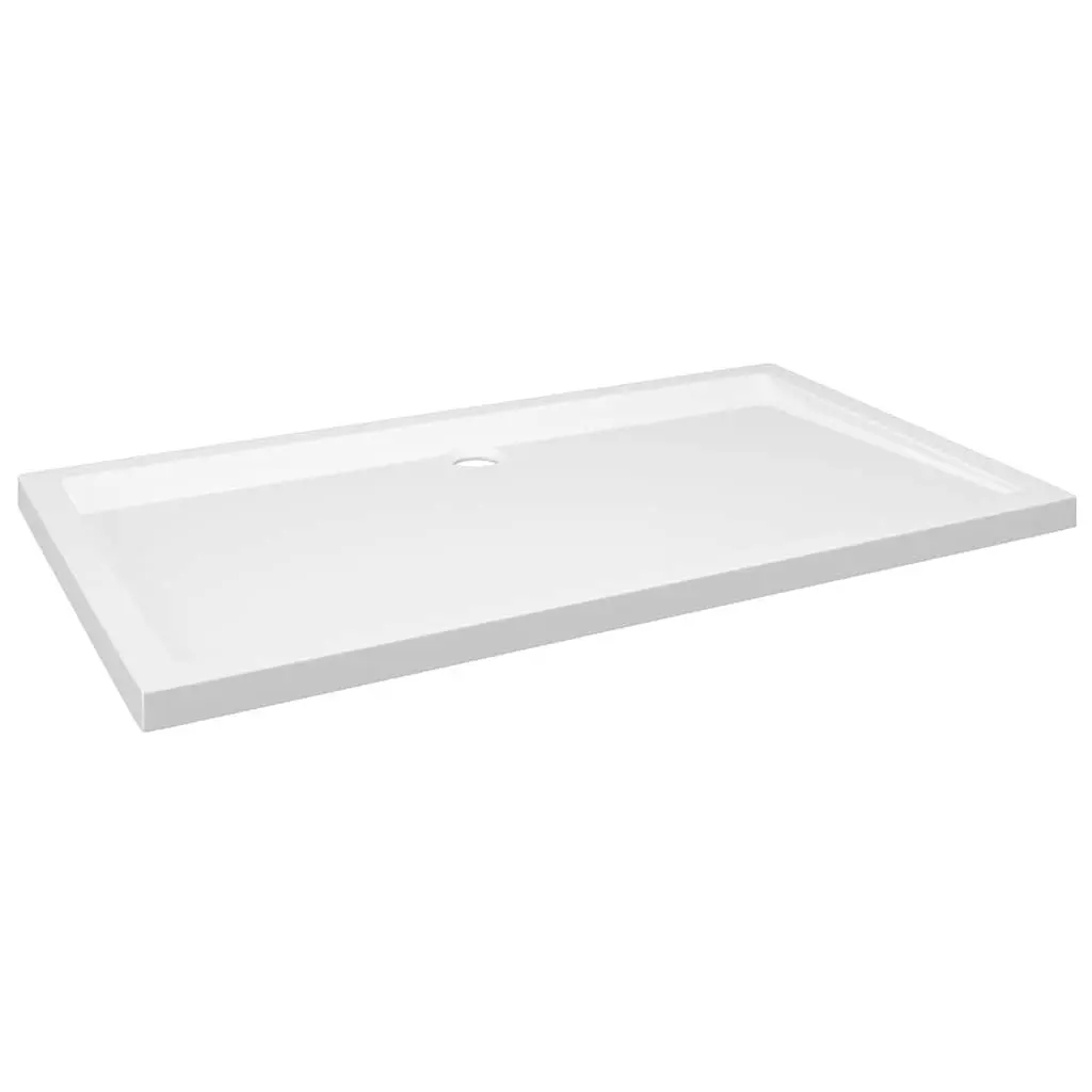 Rectangular Shower Base Tray Low Threshold White 70x120 cm
